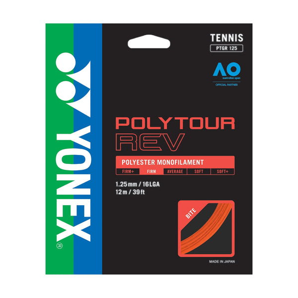 Set Cuerda Tenis POLY TOUR REV 1.25/16L NARANJO - Yonex