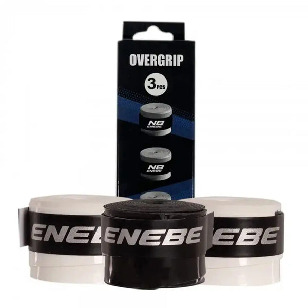 BLISTER 3 OVERGRIPS LISOS BLANCO/NEGRO/BLANCO -  Enebe