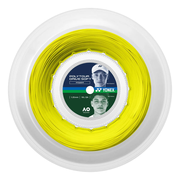 Rollo Cuerda Tenis POLY TOUR DRIVE SOFT 1.25/16L AMARILLO - Yonex