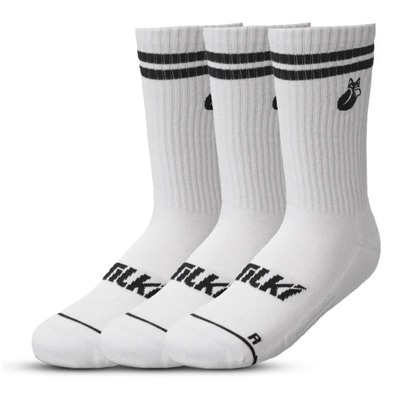 Calcetín PACK X3 COMFORT LINE WHITE/BLACK - TILKI