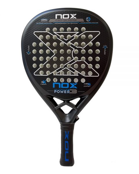 Pala Padel ULTIMATE POWER 3 AZUL FIBER 21 - NOX