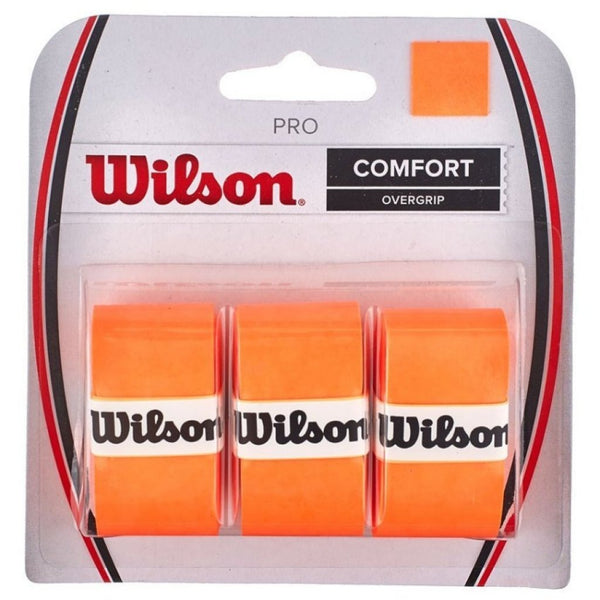 Pack 3 OVERGRIP COMFORT PRO NARANJA FOSFORESCENTE - Wilson